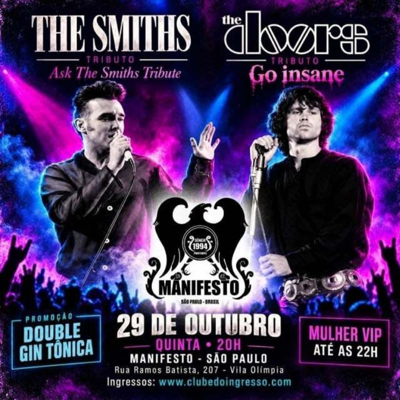 Covers: The Doors e The Smiths @ São Paulo - SP