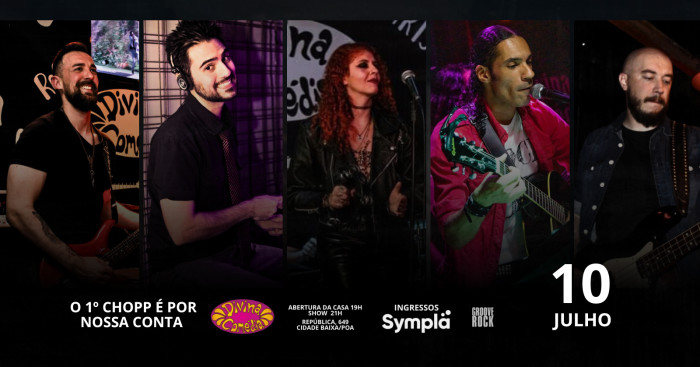 Show da Banda Playcolor (Pop Rock) at Divina Comédia @ Porto Alegre - RS
