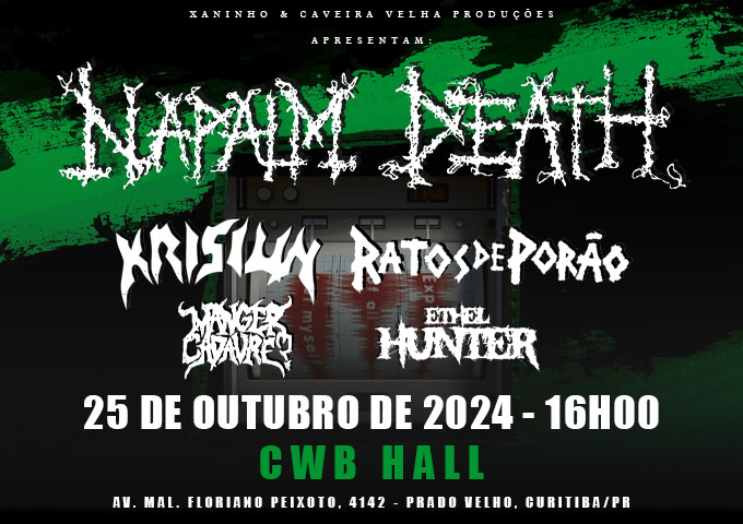 Napalm Death at CWB Hall @ Curitiba - PR