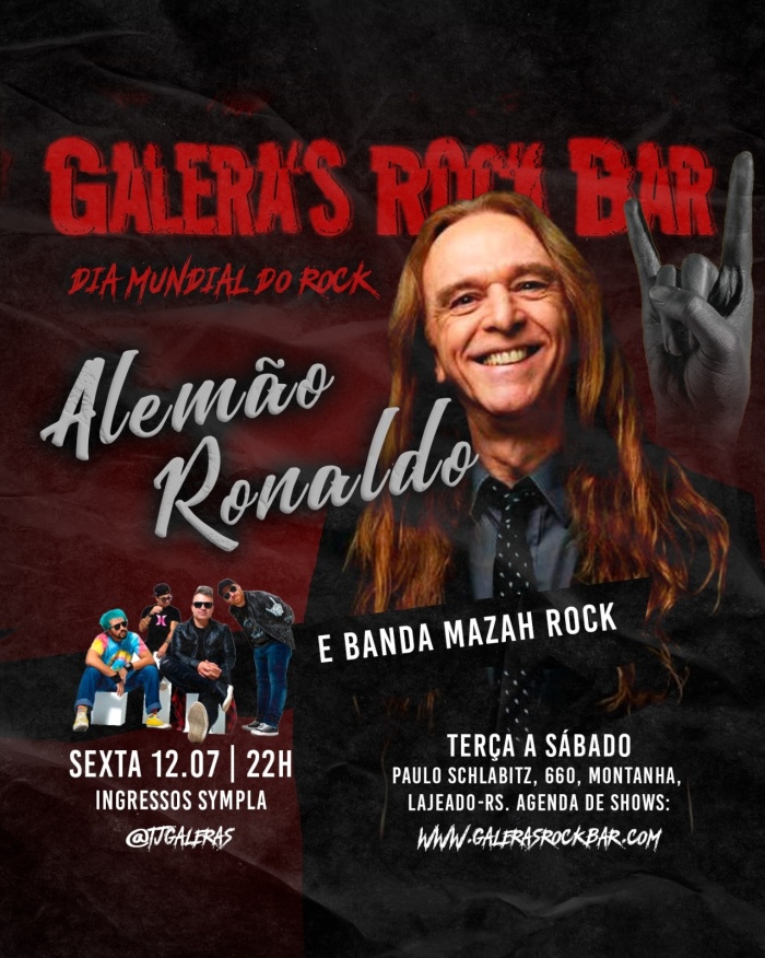 Alemão Ronaldo e Banda Mazah at Galera's Rock Bar @ Lajeado - RS