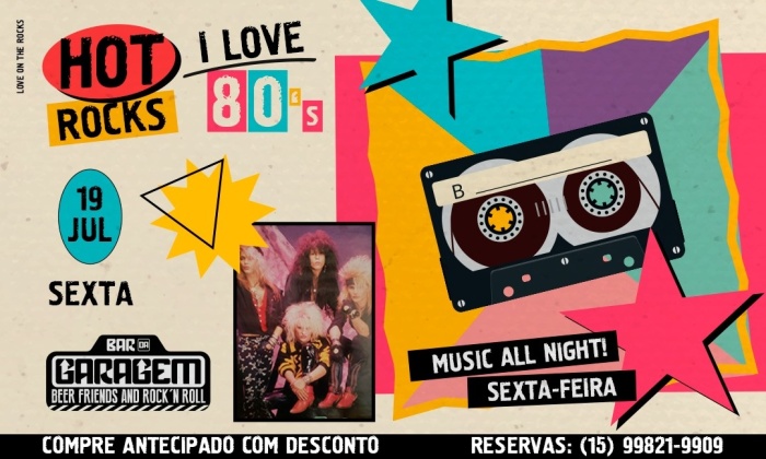 I Love's 80 - Banda Hot Rocks at Bar da Garagem @ Sorocaba - SP
