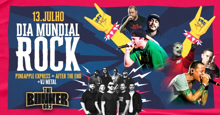 Dia Mundial do Rock com After the End + Pineapple Express at The Bunker 663 @ Balneário Camboriú - SC