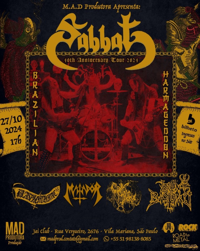 Sabbat - Sabbatical 40th Anniversary Tour 2024 @ São Paulo - SP