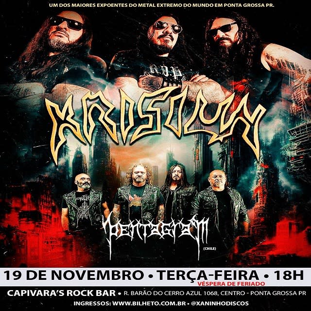 Krisiun x Pentagram Chile @ Ponta Grossa - PR