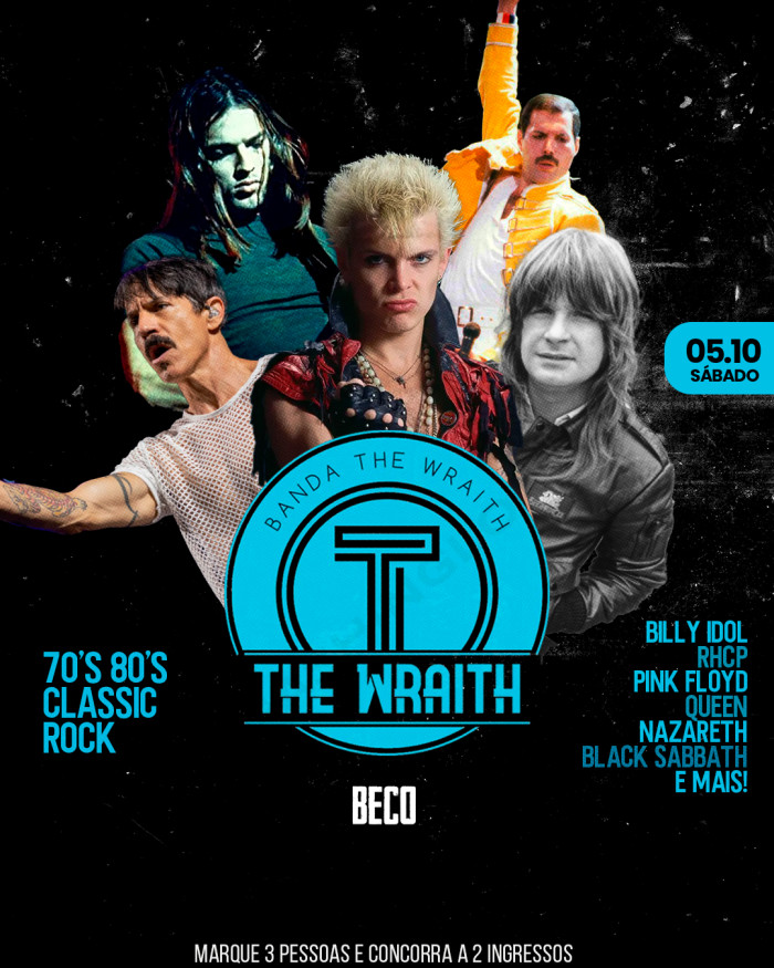 Sab . 05/10 . The Wraith . Classic Rock 70/80 @ São José - SC