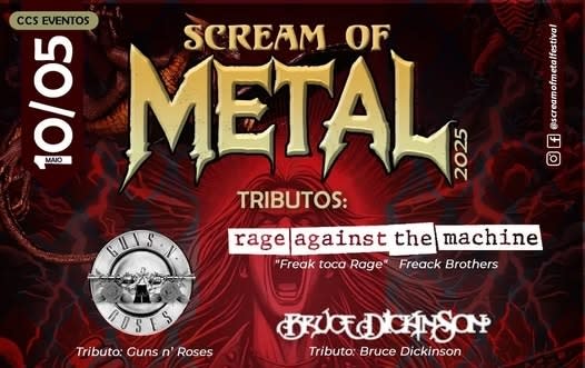 Scream of Metal - Tributos @ Pelotas - RS