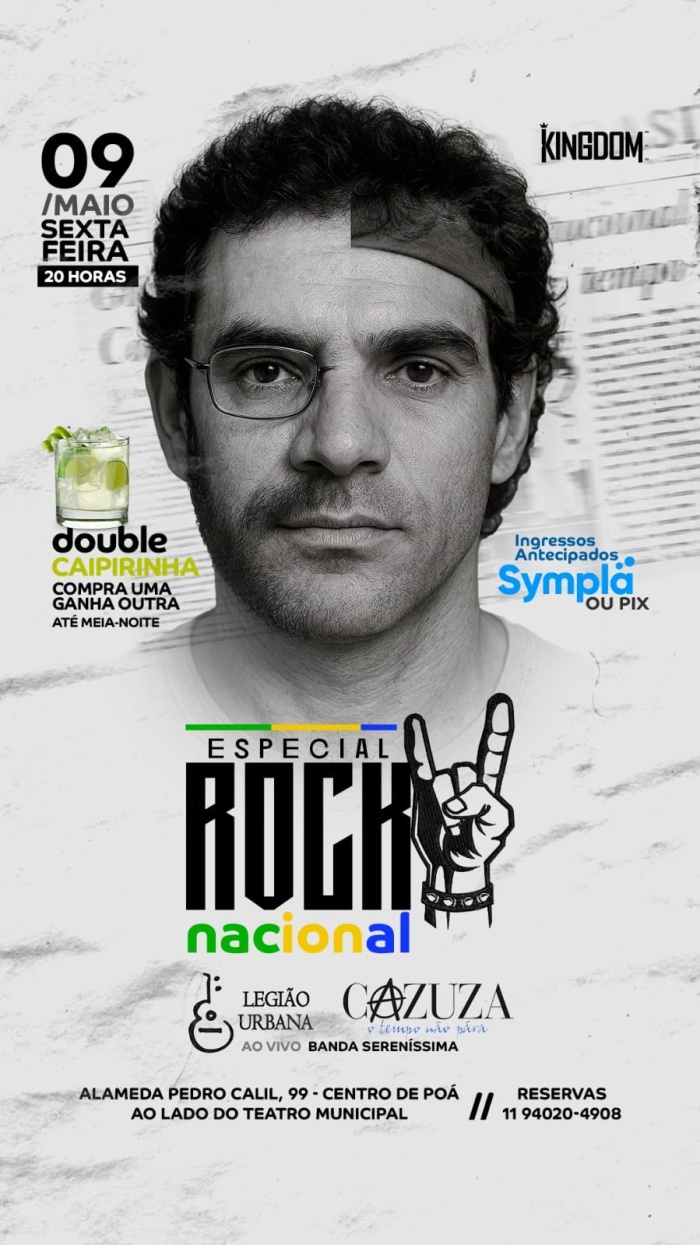 Especial Rock Nacional: Cazuza & Legião Urbana @ Poá - SP