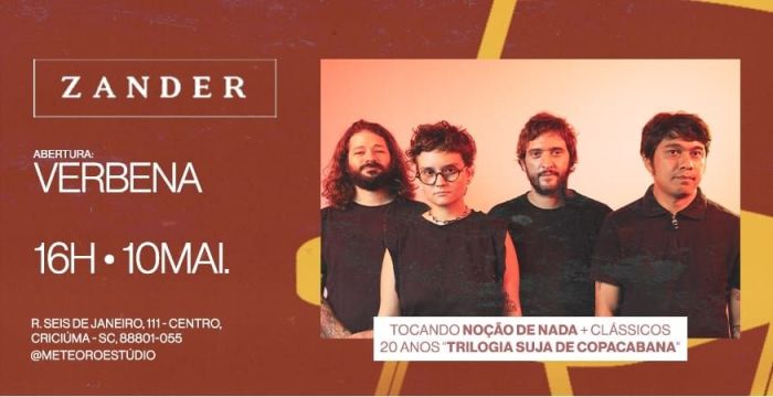 Zander (RJ) Toca Noção De Nada @ Criciúma - SC