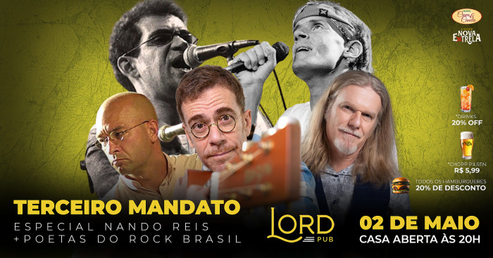 Especial Nando Reis + Poetas do Rock Brasil com a Terceiro Mandato @ Campos Dos Goytacazes - RJ