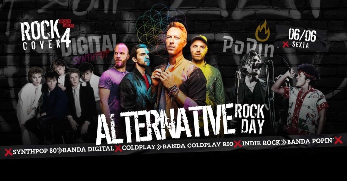 Macaco Rock Cover 4 - Coldpay c/ ColdPlay Rio + Synthpop c/ Digital + Indie Rock c/ Popin @ Rio De Janeiro - RJ