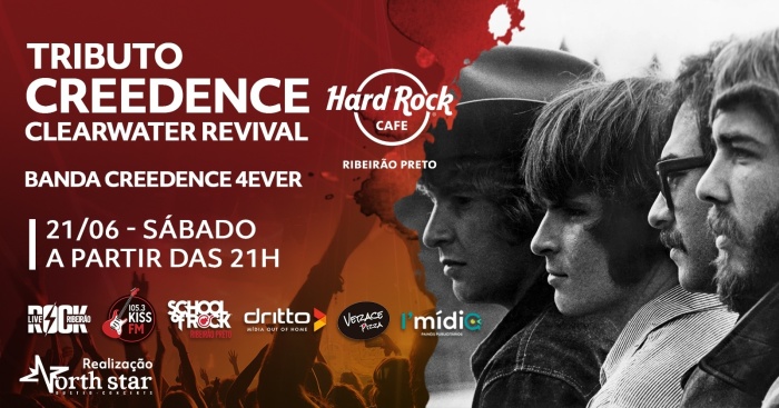 Creedence 4Ever: A Magia Do Creedence Clearwater Revival Está De Volta Ao Hard Rock Cafe @ Ribeirão Preto - SP