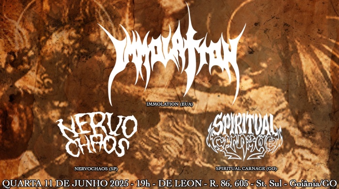 Immolation - NervoChaos - Spiritual Carnage @ Goiânia - GO