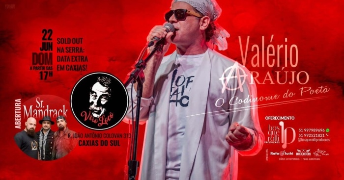 Valério Araújo - O Codinome Do Poeta @ Caxias Do Sul - RS