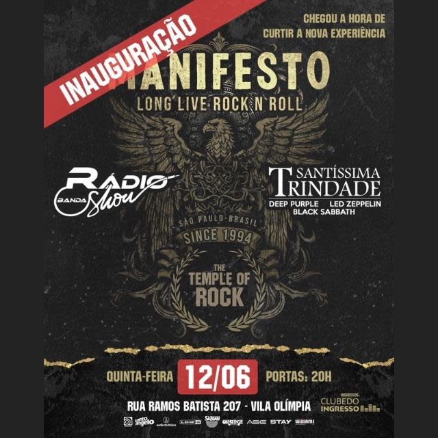 Inauguração Novo Manifesto - Santíssima Trindade e Banda Radio Show @ São Paulo - SP