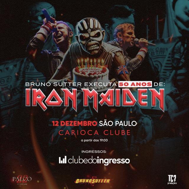 Bruno Sutter Executa 50 Anos de Iron Maiden Em São Paulo @ São Paulo - SP