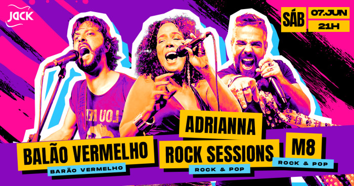 Sábado Jack! Balão Vermelho + Adrianna Rock Sessions + M8 @ Belo Horizonte - MG