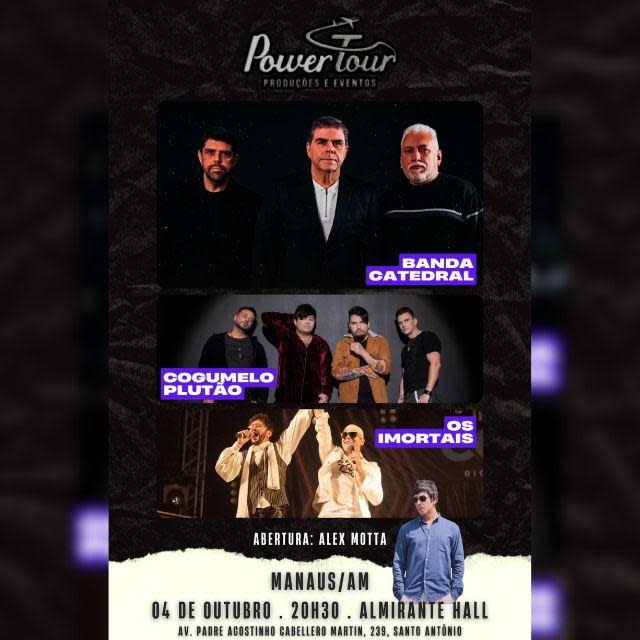 Banda Catedral + Cogumelo Plutão + Os Imortais em Manaus @ Manaus - AM