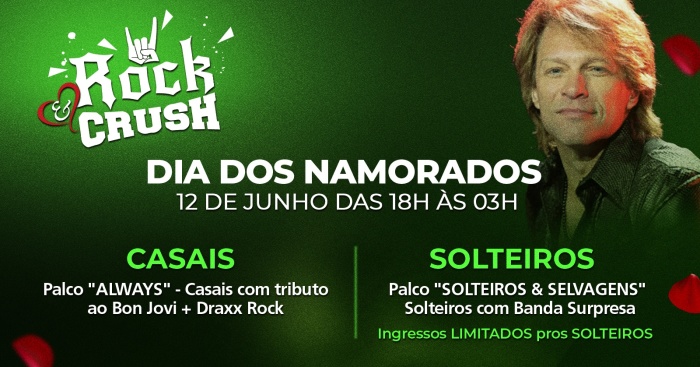 Rock & Crush - Dia Dos Namorados No St. Johns @ São Paulo - SP