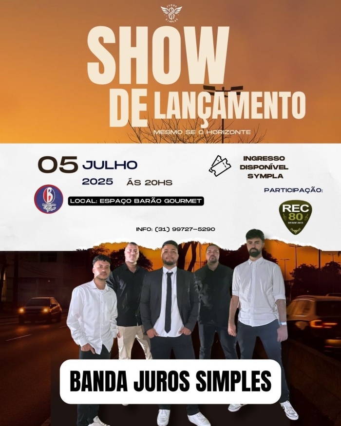 Show De Lançamento: Mesmo Se O Horizonte - Banda Juros Simples @ São José Da Lapa - MG