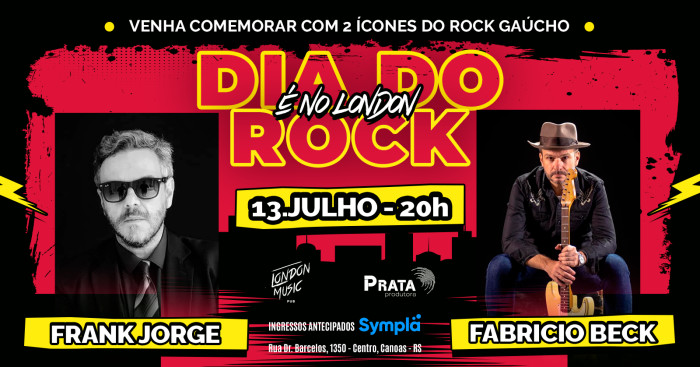 Frank Jorge + Fabrício Beck (Vera Loca) + Kiko Prata no Dia do Rock do London @ Canoas - RS