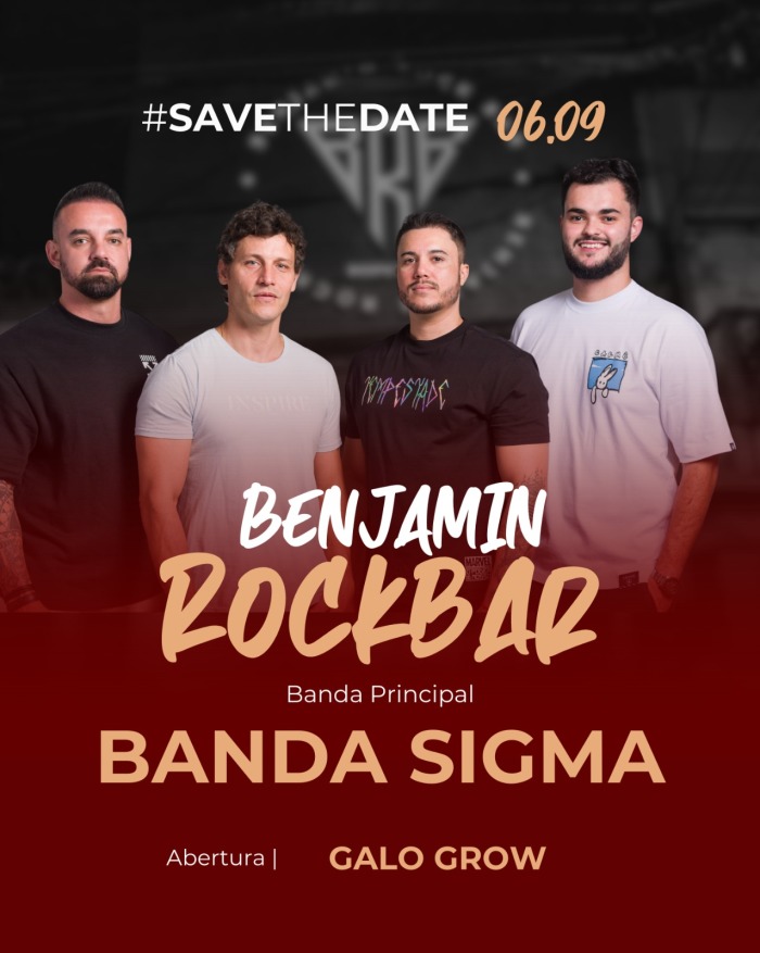 06.09 - BRB - Benjamin Rock Bar - Banda Sigma + Galo Grow Pop [Rock e Clássicos Anos 70 a 2000] @ Piracicaba - SP