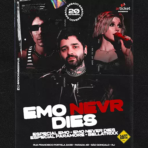 ESPECIAL EMO NEVER DIES + BELLATRIXX @ São Gonçalo - RJ