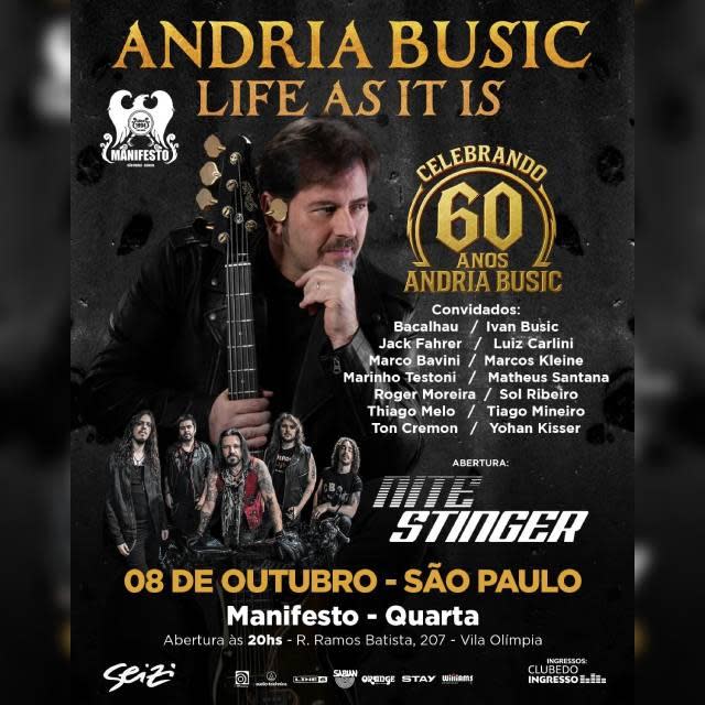 Celebrando 60 Anos Andria Busic(Dr.Sin) @ São Paulo - SP