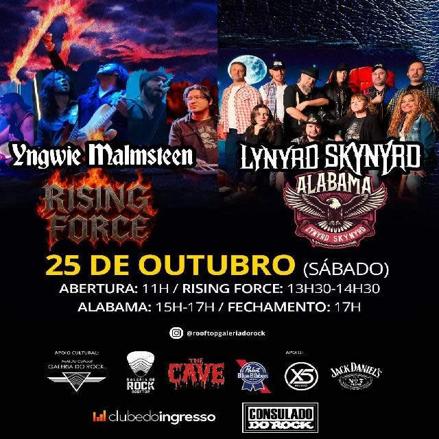 Rising Force (Yngwie Malmsteen Tribute) + Banda Alabama (Lynyrd Skynyrd Tributo) @ São Paulo - SP