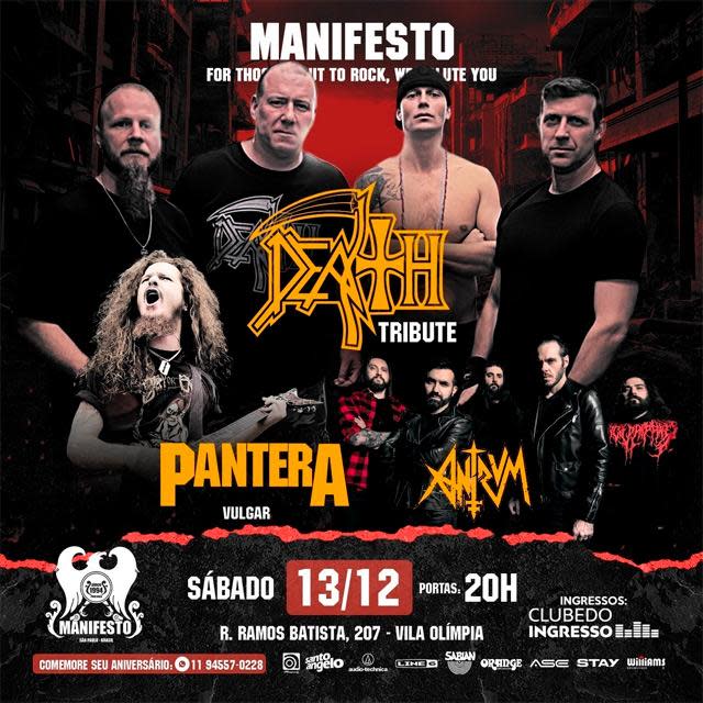 Death Tribute Com Bruno Sutter no Manifesto Bar @ São Paulo - SP