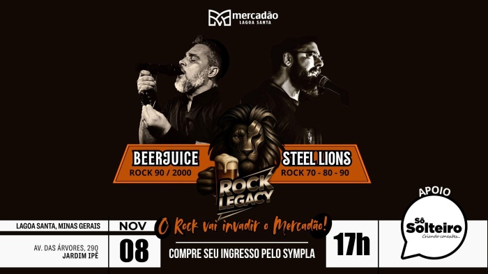 Rock Legacy: Do Vinil ao Metal, a viagem do Rock começa aqui! @ Lagoa Santa - MG
