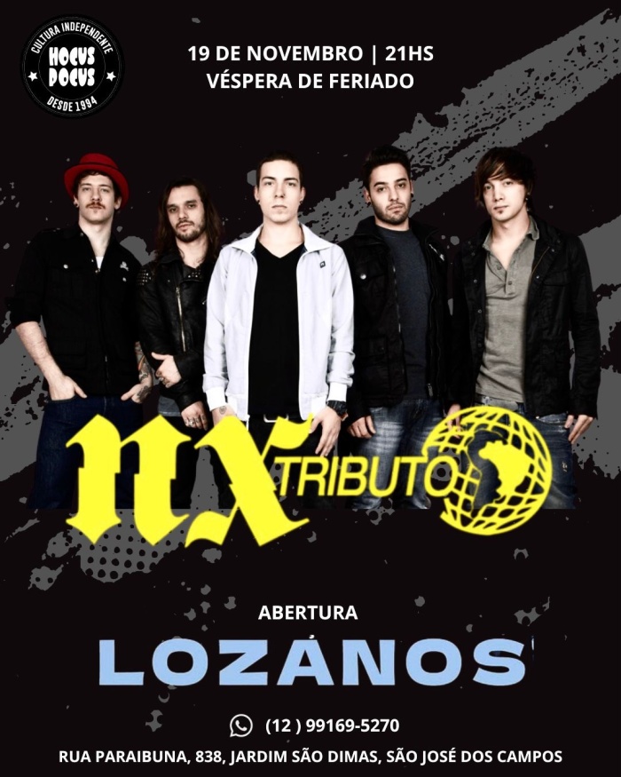 NX ZERO TRIBUTO NO HOCUS POCUS @ São José Dos Campos - SP