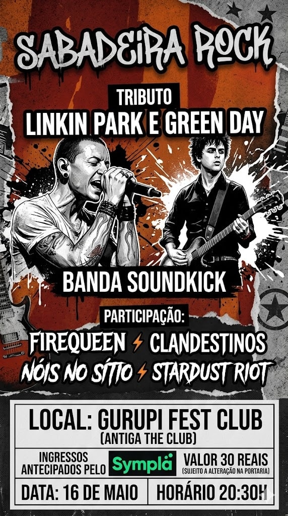SABADEIRA ROCK - TRIBUTO LINKIN PARK E GREEN DAY @ Gurupi - TO