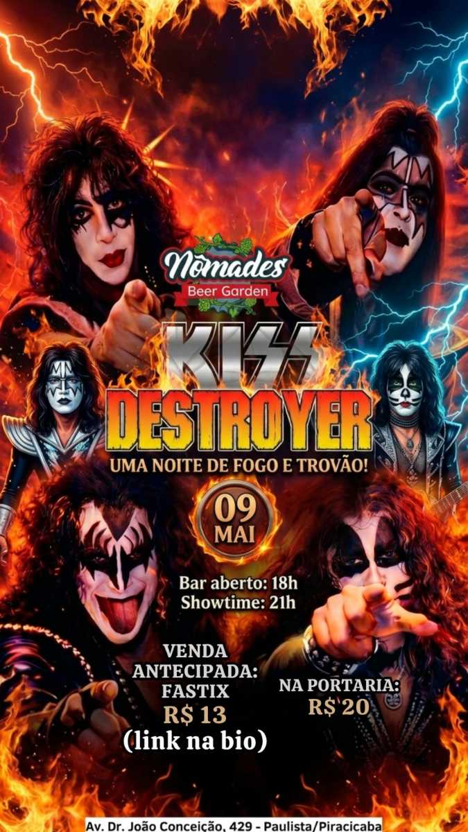 Kiss Destroyer cover no Nômades! @ Piracicaba - SP