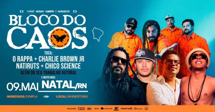 Bloco do Caos (SP) em Natal/RN | Turnê Nosso Canto - Festa da Música Brasileira @ Natal - RN