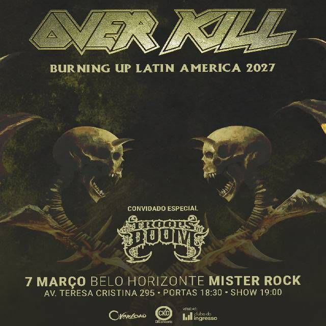 Overkill – Burning Up Latin America 2027 @ Belo Horizonte - MG