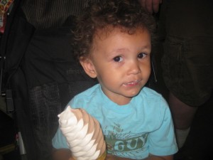 "Et tu Brutt?!?" Lincoln stole my ice cream cone. I was planning on sharing it with him but he had other plans. (If you have ever had a dairy item from the Dairy Building at the MN State fair you will know how deeply of a betrayal this was ;-) ).