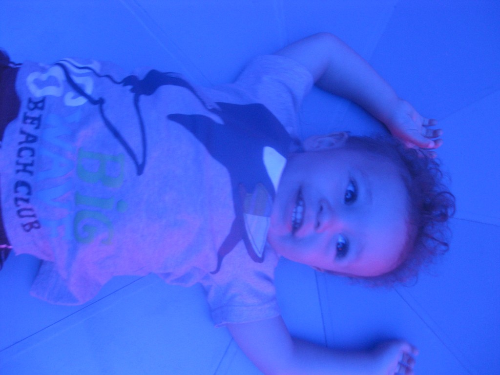 We checked out the Illuminarium for the first time expecting Lincoln to love it. We were right. There are different sections that are illuminated by a specific color. It's nice and cool. It was such a relaxing experience. I probably could have fallen asleep in there if left to my own devices.