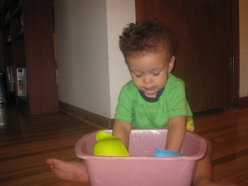 The other day Dan remarked about to Lincoln: "You used to fit in that!" Man, look at how much he has grown.