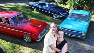 Our collection of Fords and classic Cadillac
