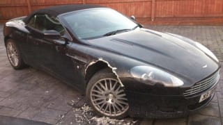 Dog chews hole in Aston Martin