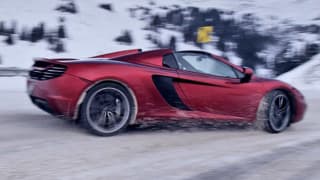 Rhys Millen drifts McLaren 12C Spider on icy pass video