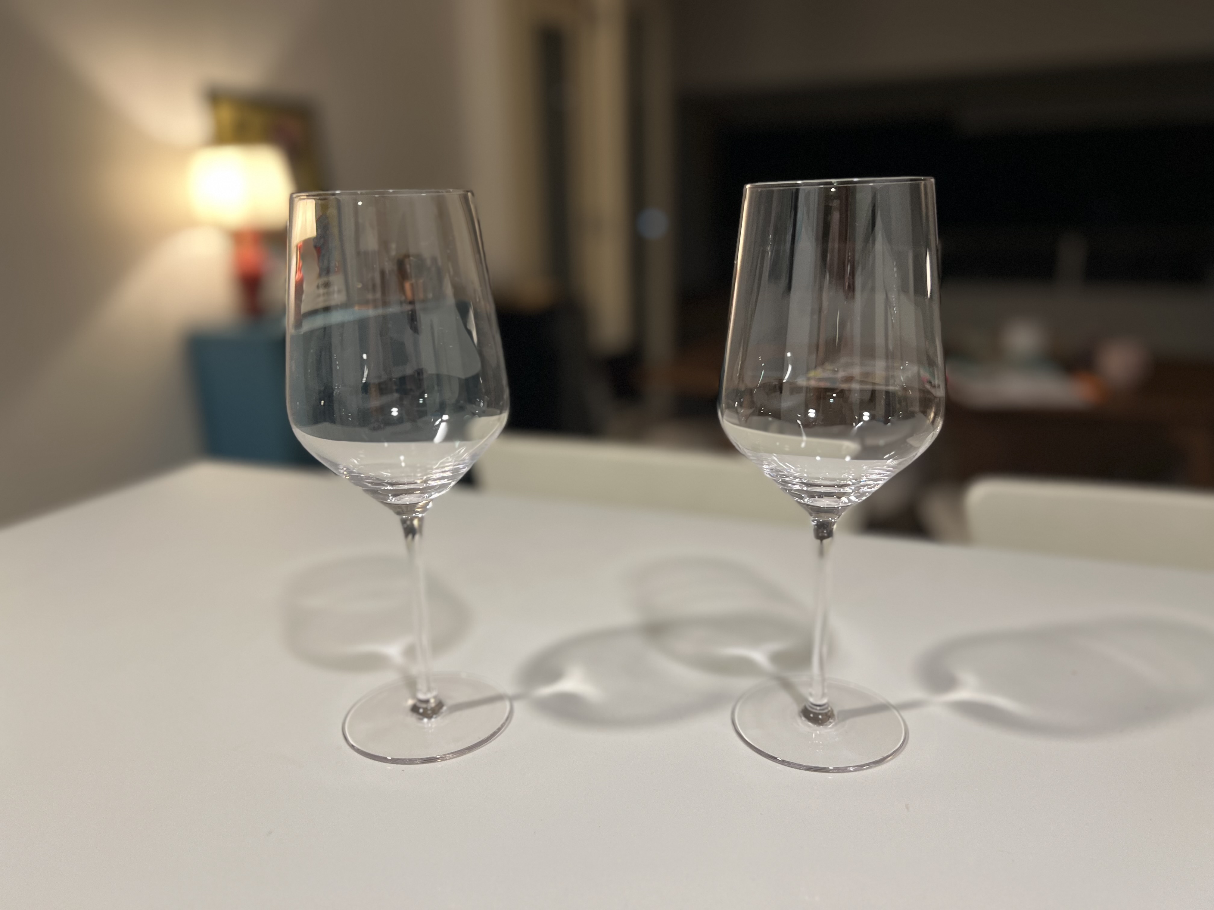 Elegant red wine glasses