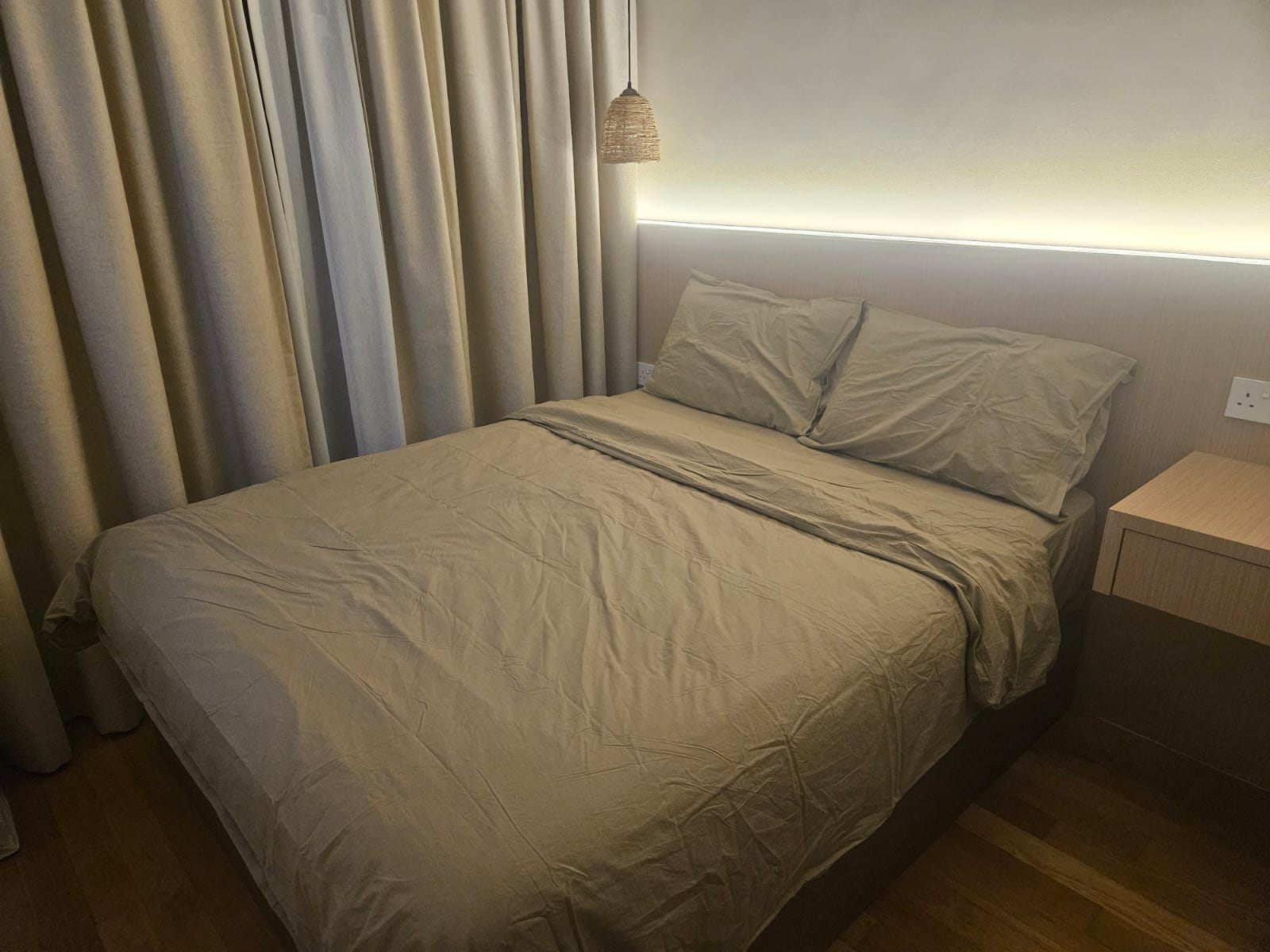 Classic Cotton Percale Queen Sheet Set and Duvet Cover, Clay
