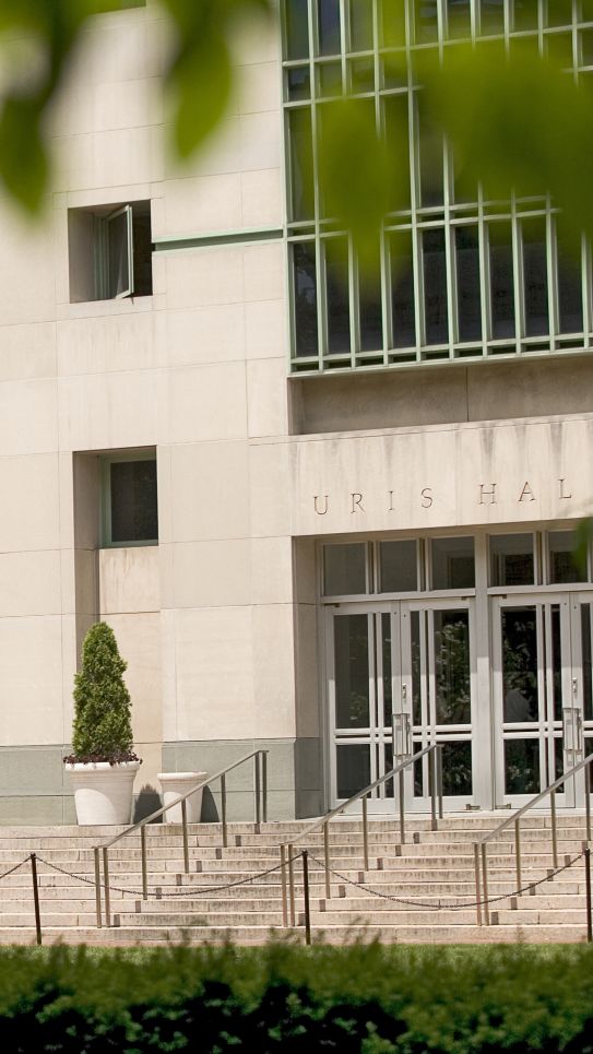 A photograph of the outside of Uris Hall
