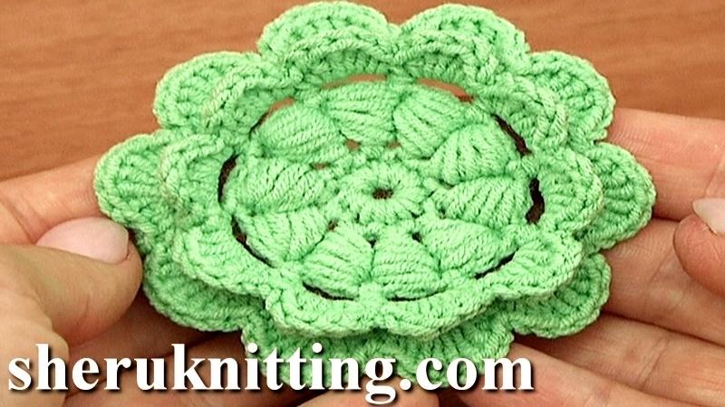 CROCHET PUFF STITCH FLOWER - Crochet creation by S - Crochet.Community