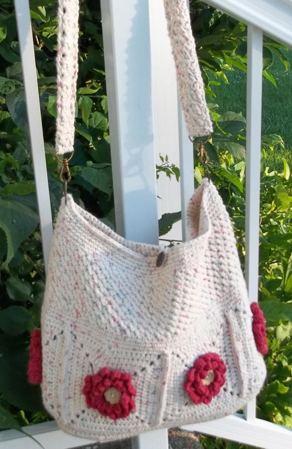 wildflower crochet bag