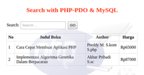 Contoh program oop php database tutorial