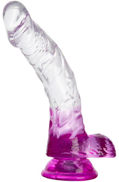 Dual Color Curved Dildo Pink 18 cm