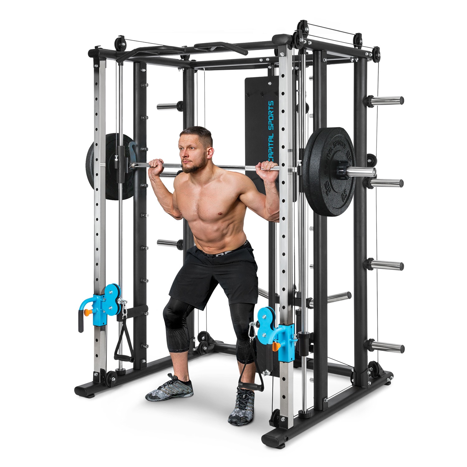 Capital Sports Pro Amaze Smith Machine Cable Cross, multifunkční posilovací stanice