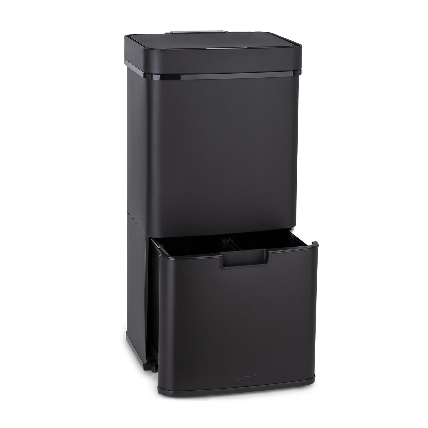 Klarstein Royal Trash Matte Black, odpadkový koš se senzorem, 72 l, ušlechtilá ocel, matná černá